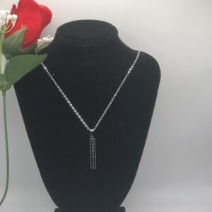 Stainless Steel Bar Necklace (4 sided)