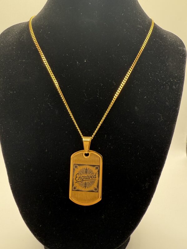 Stainless Steel Gold Plated Pendant Necklace - Image 5