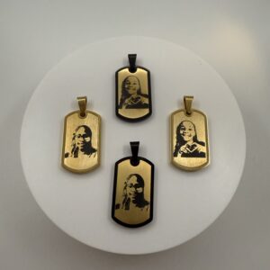 Stainless Steel Gold Plated Pendant Necklace