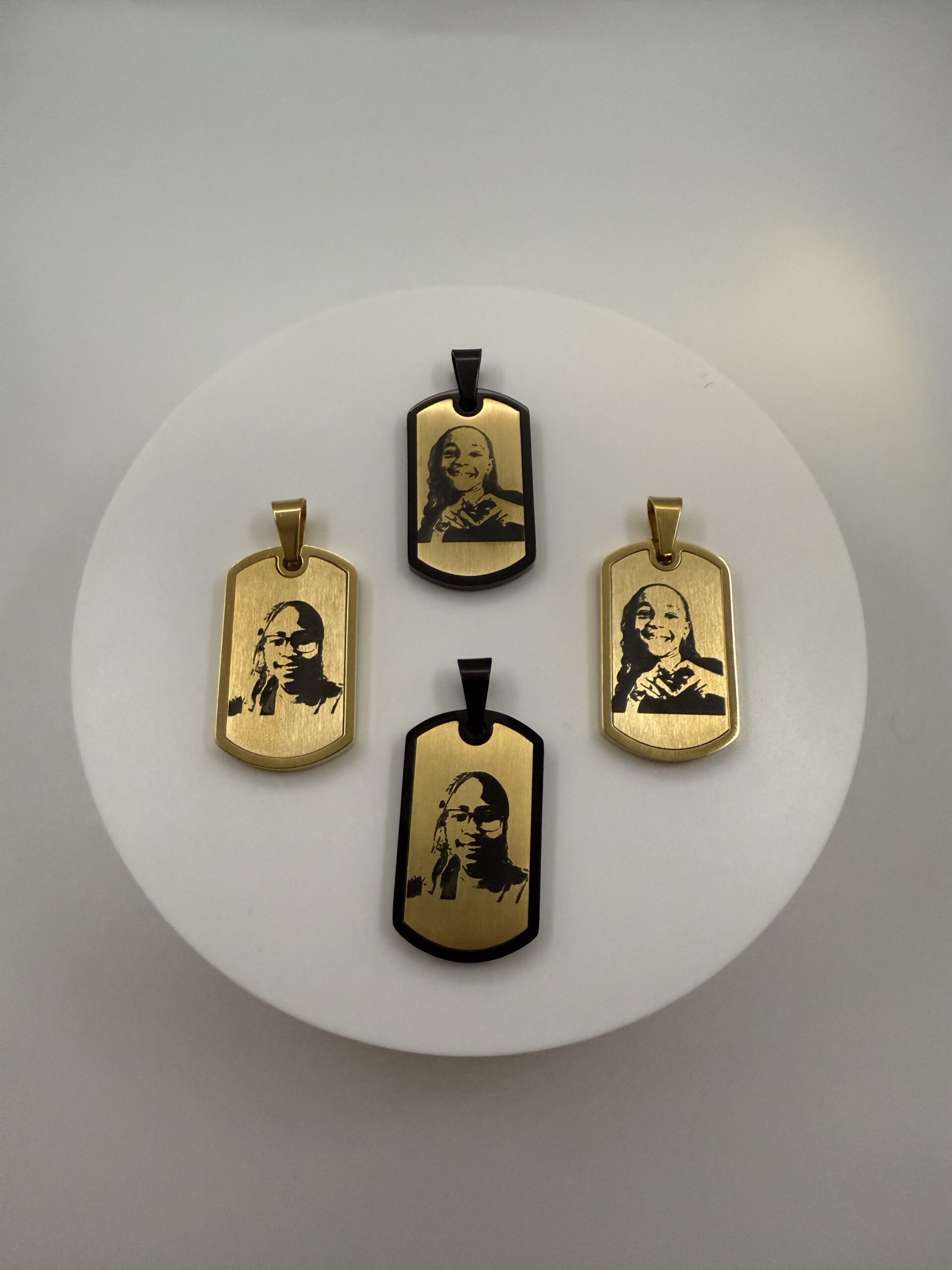 Stainless Steel Gold Plated Pendant Necklace