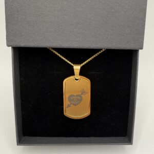 Stainless Steel Gold Plated Pendant Necklace