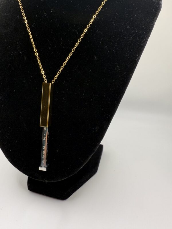 Stainless Steel Bar Necklace (4 sided) - Image 2